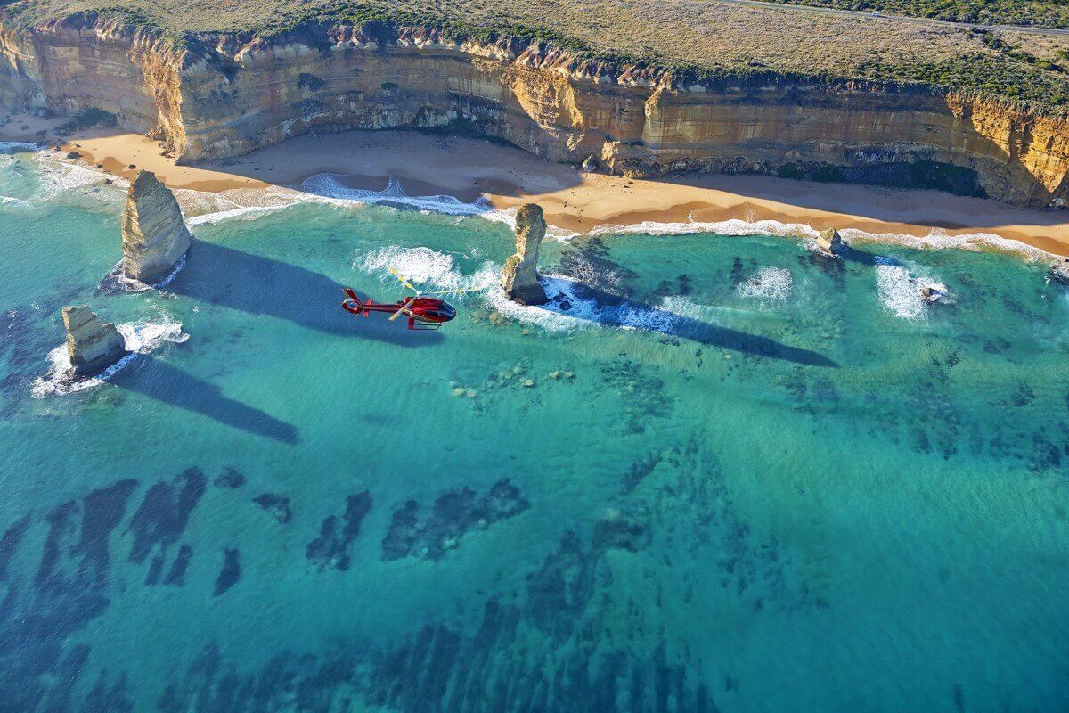 AU Private Tours Amazing views of the Great Ocean Road from helicopter