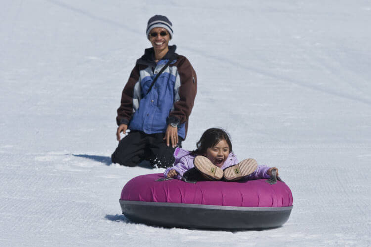 AU Private Tours Lake Mountains day tour Tobogganing